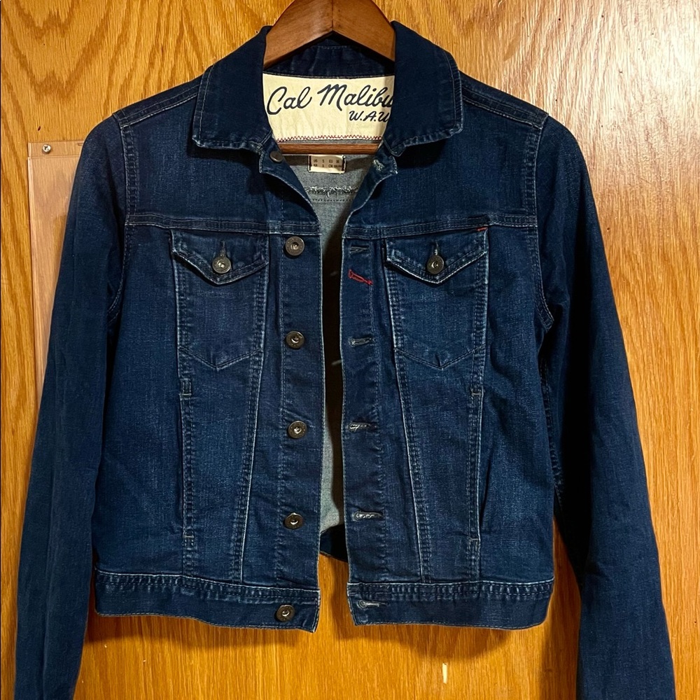 Cropped Denim Jacket - Blue